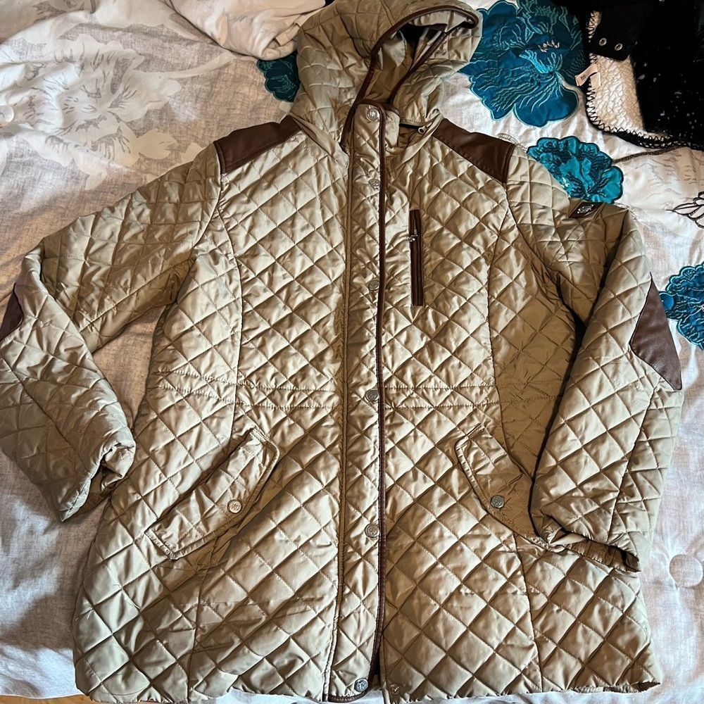 Lauren Ralph Lauren Women’s Hooded Quilted Coat Size L